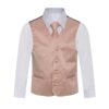 Pink Rose Gold Formal Vest Necktie Three Piece Set for Suits Pink Rose Gold Formal Vest Necktie Three Piece Set for Suits