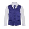 Solid Purple Formal Vest NecktieThree Piece Set for Tuxedos