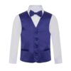 Premium Solid Purple Formal Vest Necktie Three Piece Set