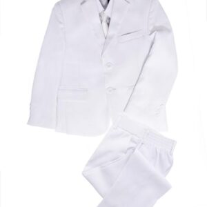 Premium Whitw On White Three Piece Suit Set