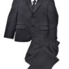 Boys Premium Black Three Piece Suit Set Boys Premium Black Three Piece Suit Set