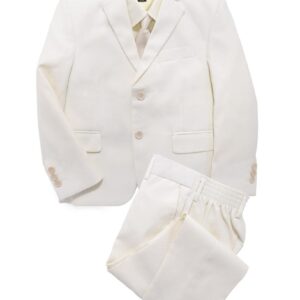 Boys Premium White Three Piece Suit Set