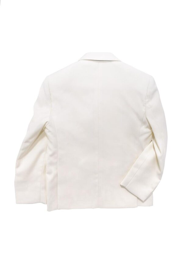 Boys Premium Egg-White Five Piece Suit Set With NeckTie