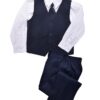 Boys Premium Black Five Piece Suit Set