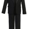 Premium Black Five Piece Shawl Lapel Tuxedo wirh Bowtie Set