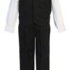 Men's Premium Black Five Piece Shawl Lapel Tuxedo wirh Bowtie Set