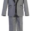 Premium Grey Five Piece Shawl Lapel Tuxedo wirh Bowtie Set