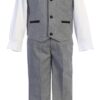 Boys Premium Grey Five Piece Shawl Lapel Tuxedo wirh Bowtie Set