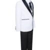 White with Black Five Piece Shawl Lapel Tuxedo Premium Boys set