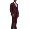 Men's Burgundy-Maroon Three Piece suit Set Men's Burgundy-Maroon Three Piece suit Set