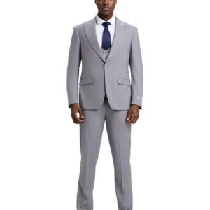 Men's Light-Gray Three Piece suit Set