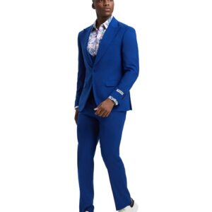 Men's Royal-Blue Three Piece suit Set