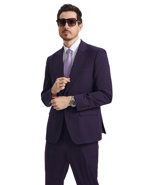 Premium Dark-Purple Three Piece suit Set