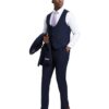 Premium Navy-Blue Three Piece suit Set