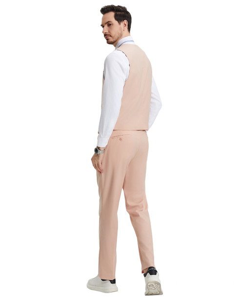 Men's Premium Blush-Pink Three Piece suit