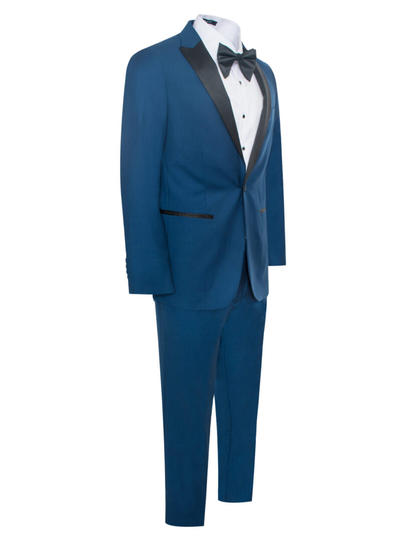 Men's Royal Blue 8 Piece suit with Pocket square set