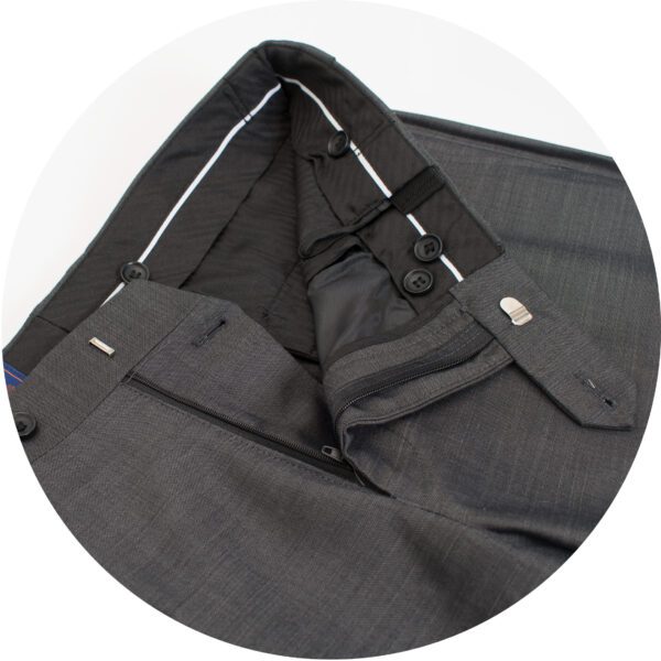 Grey 8 Piece suit with Pocket square set