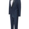 Men's Navy Blue 8 Piece suit with Pocket square set