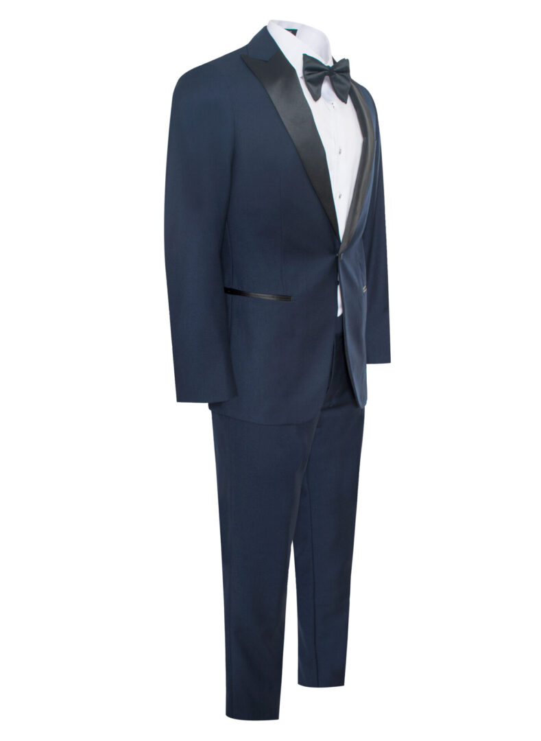 Men's Navy Blue 8 Piece suit set with Pocket square