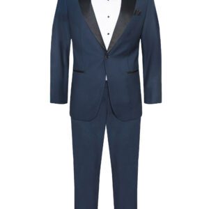 Premium Navy Blue 8 Piece suit with Pocket square set