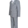 Light Gray Light Heather Grey 8 Piece Suit Set Two front pockets