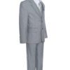 Light Gray Light Heather Grey 8 Piece Suit Set & popular notch lapel