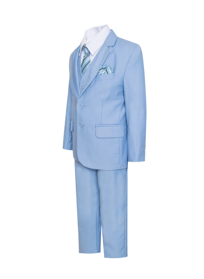 Baby Blue 8 Piece notch lapel suit set & complimentary garment bag