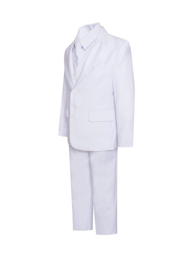 Boys Premium White 8 Piece Suit Set Includes Necktie