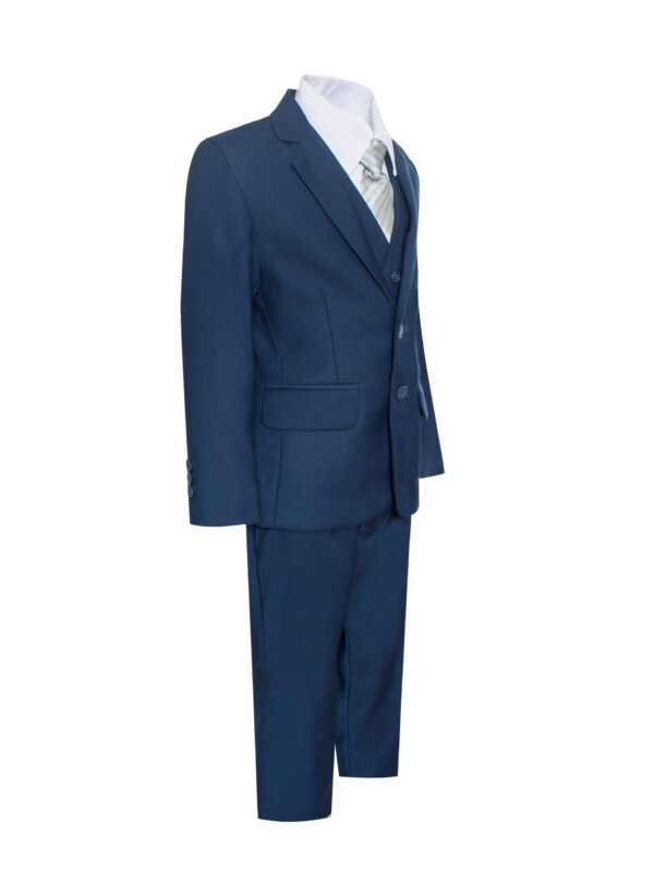 Boys Premium Royal Blue 8 Piece two buttons with stunning Suit Set