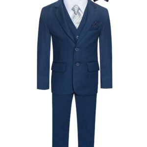 Royal Blue 8 Piece two buttons with stunning Suit Set Includes Jacket