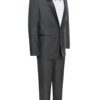 Charcoal Gray With Black Peak Lapel One Button Tuxedos
