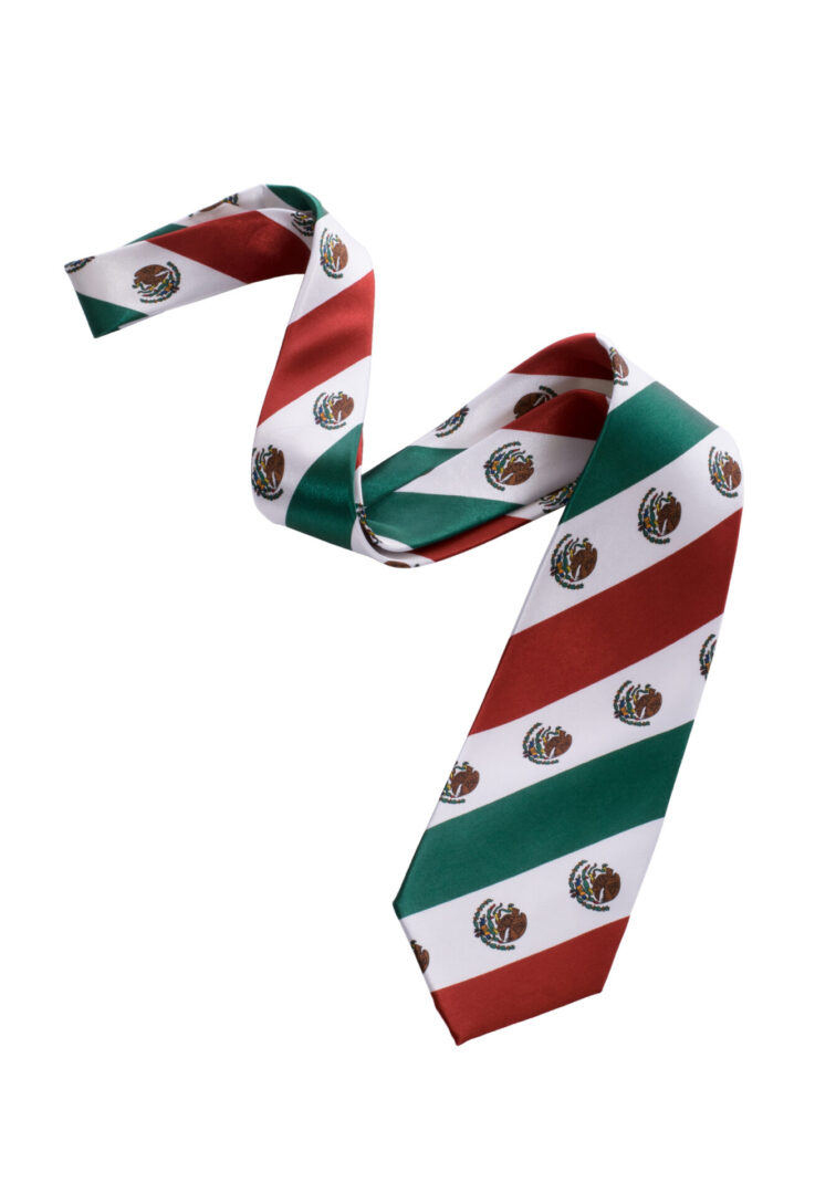 Mexico Flag Necktie Mexico Tie Great Novelty Piece