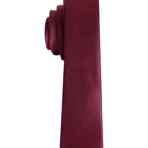 Premium Super Skinny Burgundy-Marron Necktie For Suits