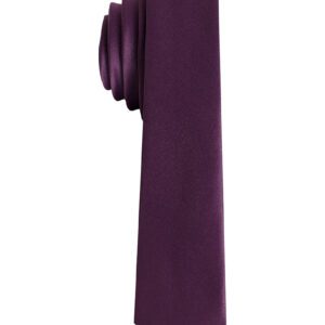 Premium Super Skinny Eggplant-Plum Necktie For Suits
