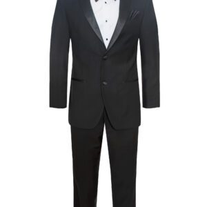 Premium Modern Fit Black Two Buttons Tuxedo