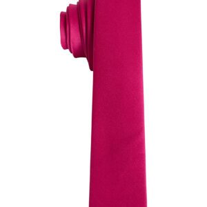Premium Super Skinny Fuchsia-Hot Pink Necktie For Suits