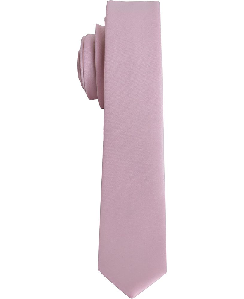Premium Super Skinny Light Pink Necktie For Suits