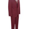 Burgundy Maroon Three Piece Two Button Italian Design