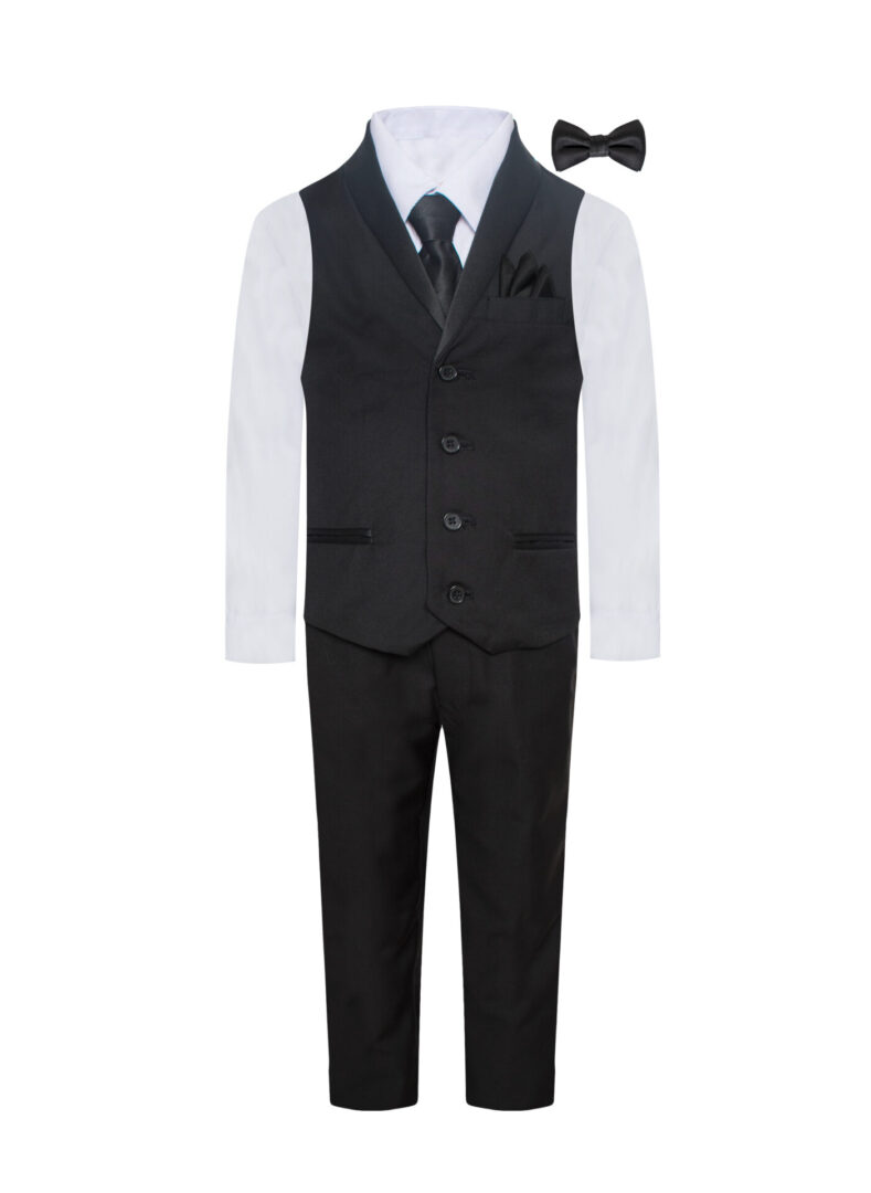 Boys Premium 7 Piece Formal Vest Sets Shawl Lapel Many Colors