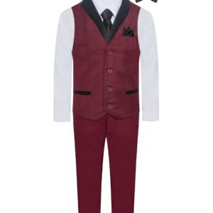 Boys Premium 7 Piece Formal Vest Sets Shawl Lapel Many Colors
