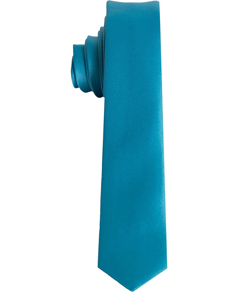 Premium Super Skinny Turquoise Necktie For Suits & Tuxedos