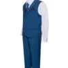 Men's Royal Blue Eight Piece Notch lapel suit set Includes Vest and Necktie