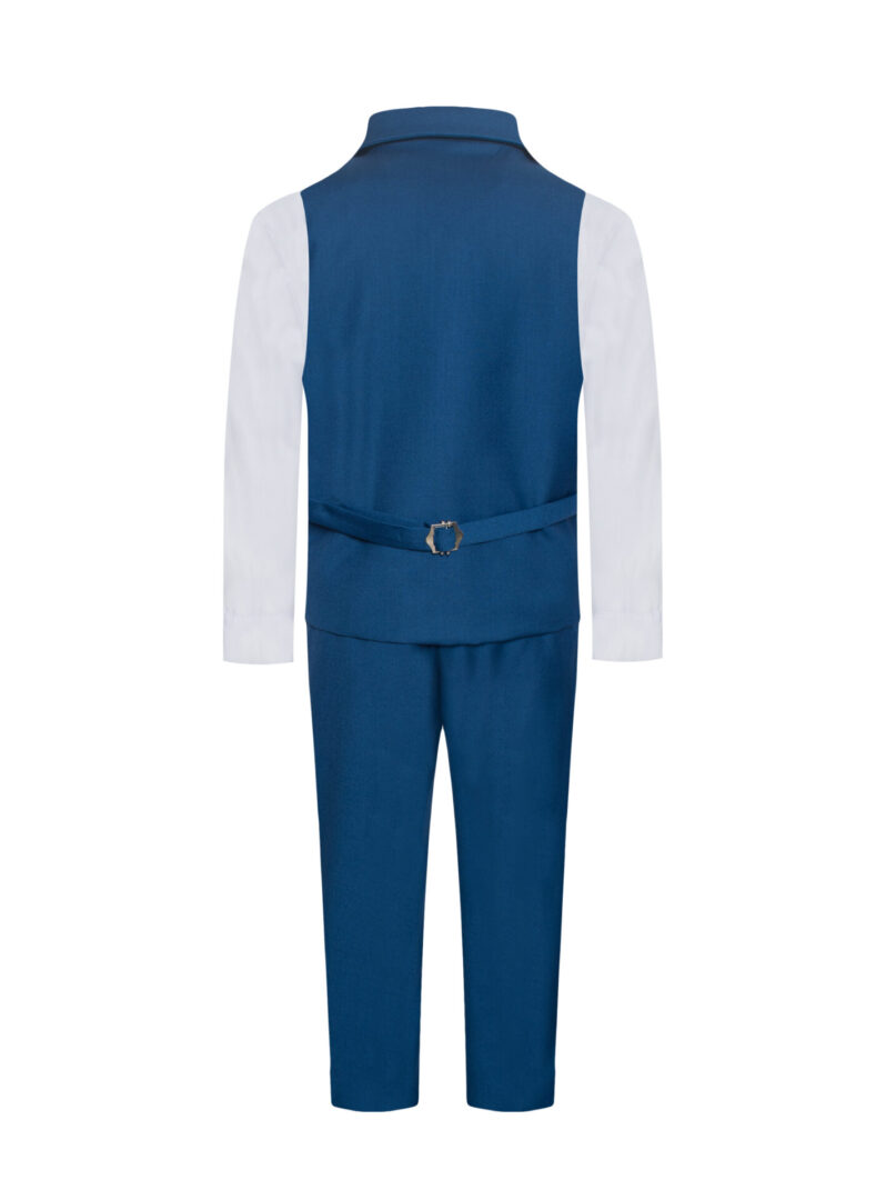Royal Blue Eight Piece Notch lapel suit set Includes Vest