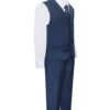 Boys premium Navy Blue seven piece notch lapel set