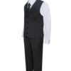 Black Eight Piece Notch lapel suit Set Includes Vest and Necktie