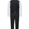 Premium Black Eight Piece Notch lapel suit Set Includes Vest