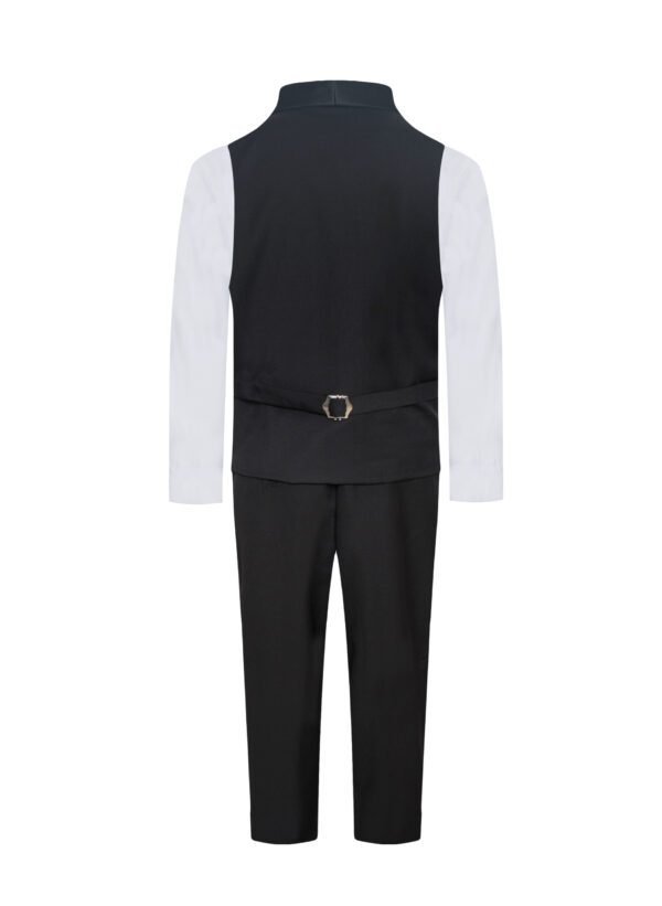Premium Black Eight Piece Notch lapel suit Set Includes Vest