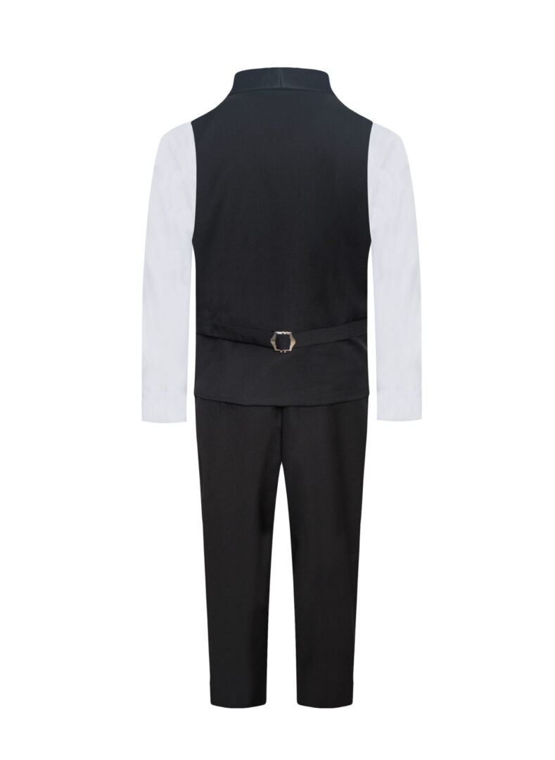 Premium Black Eight Piece Notch lapel suit Set Includes Vest