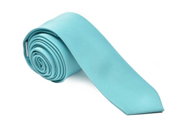 Premium Slim Aqua Tiffany Blue Necktie for Suits