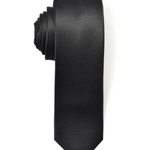 Men's Premium Slim Black? Necktie for Suits